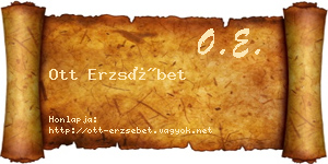 Ott Erzsébet névjegykártya